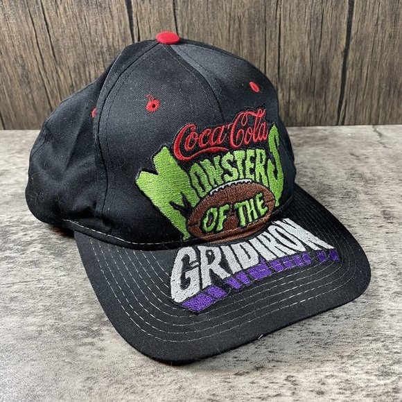 VINTAGE 1994 Coca Cola Monsters Of The Gridiron Snapback Starter Hat - Picture 1 of 7